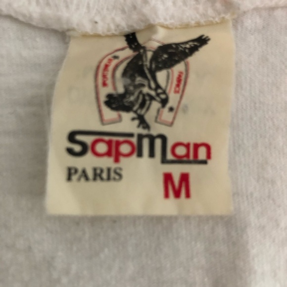 Vintage heavy cotton white long sleeve tee shirt. Size M  20””across, 22” long - Picture 7 of 9